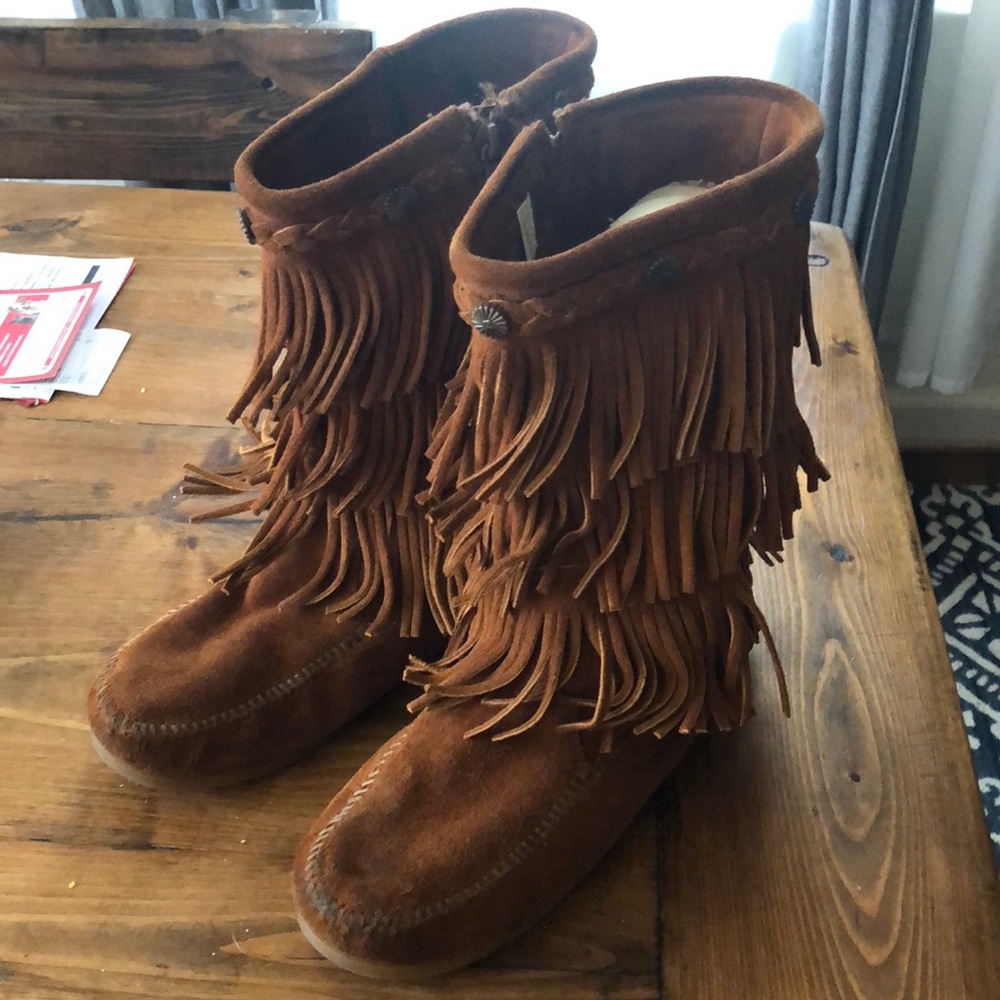 Minnetonka Fringe Boots